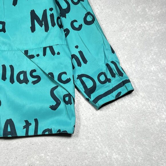 Vintage Mycra Pac Now Raincoat Jacket Adult 1 S/M Green Blck City Reversible - Picture 5 of 11